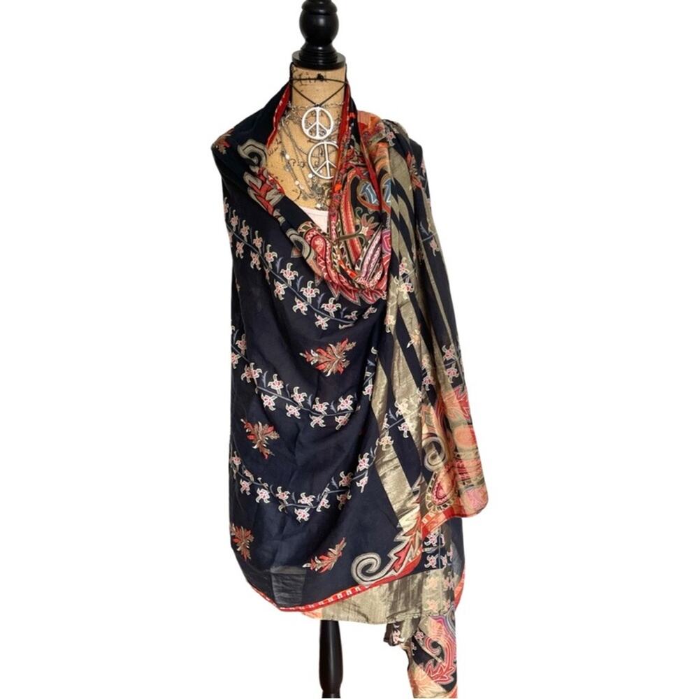 SAPPHIRE - Dupatta scarf / shawl Sugar Cookie Printed Unstitched PLCE-LUXV5A-10 - Picture 12 of 12